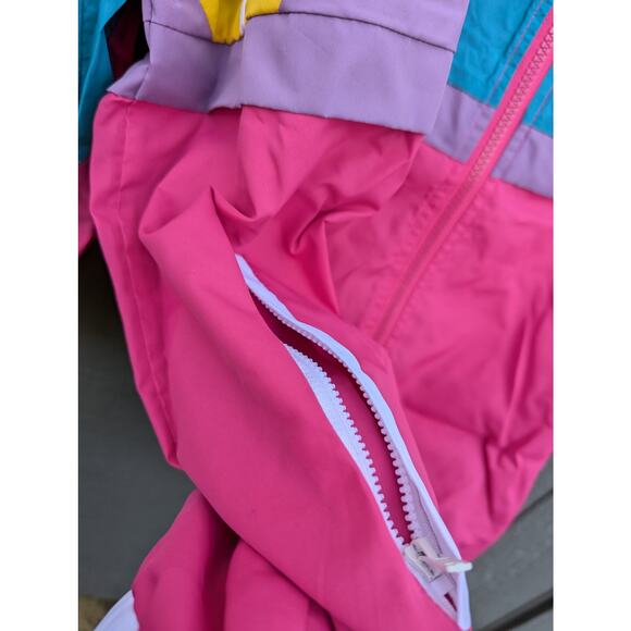 FG Creations Retro 80s Windbreaker Ski Jacket Barbie Bright Kidcore Waterproof S - Picture 4 of 5